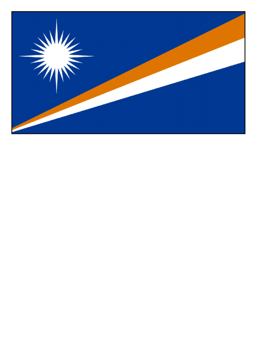 Marshall Islands Flag Template Printable pdf