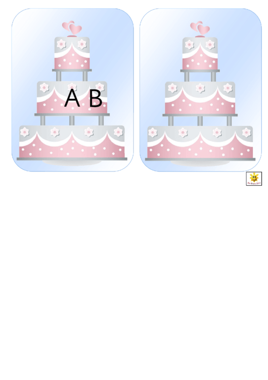 Wedding Cake Alphabet Template - Uppercase Letters Printable pdf