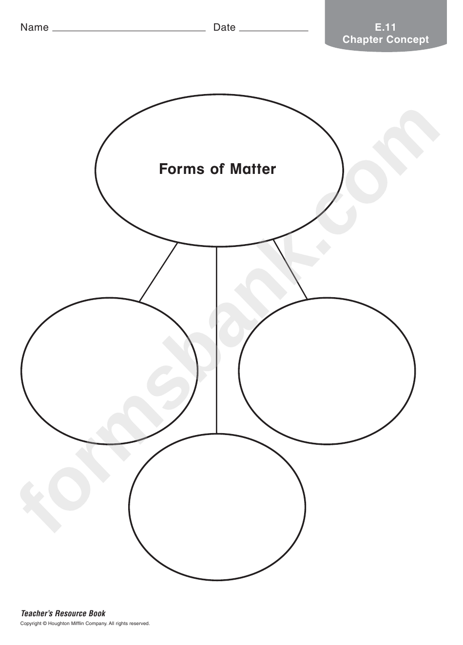 Forms Of Matter Physics Worksheet
