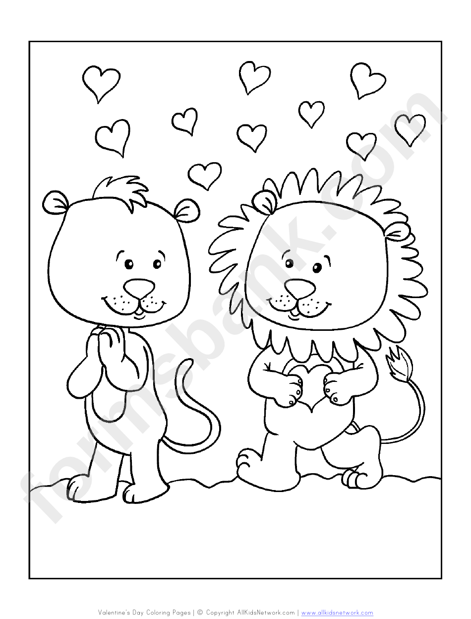 Valentines Day Coloring Sheet