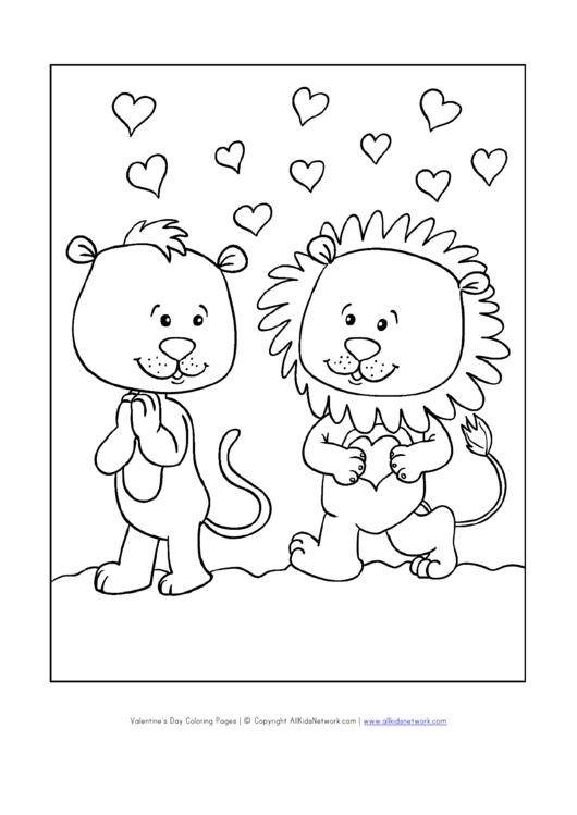 Valentines Day Coloring Sheet Printable pdf