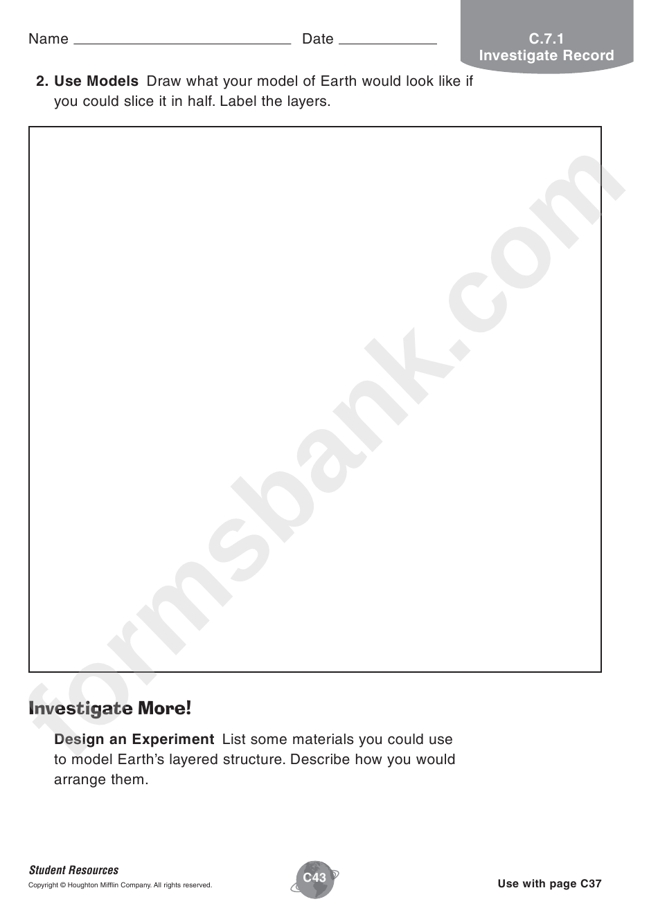 A Model World Geography Worksheet