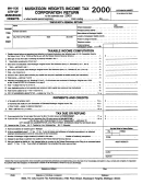 Form Mh-1120 - Income Tax Corporation Return - 2000