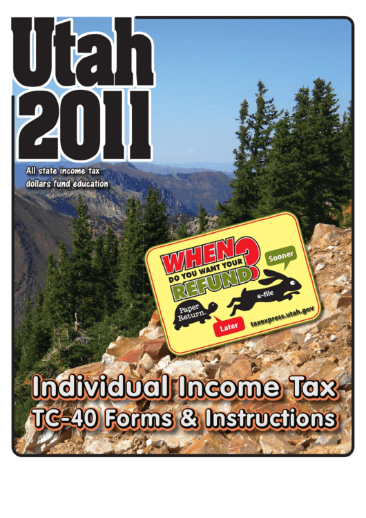 Form Tc-40 - Individual Income Tax Return Instructions - 2011 Printable pdf