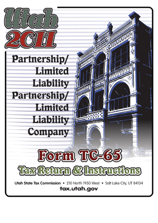 Form Tc-65 - Utah Partnership / Limited Liability Partnership / Limited Liability Company Return Instructions - 2011 Printable pdf
