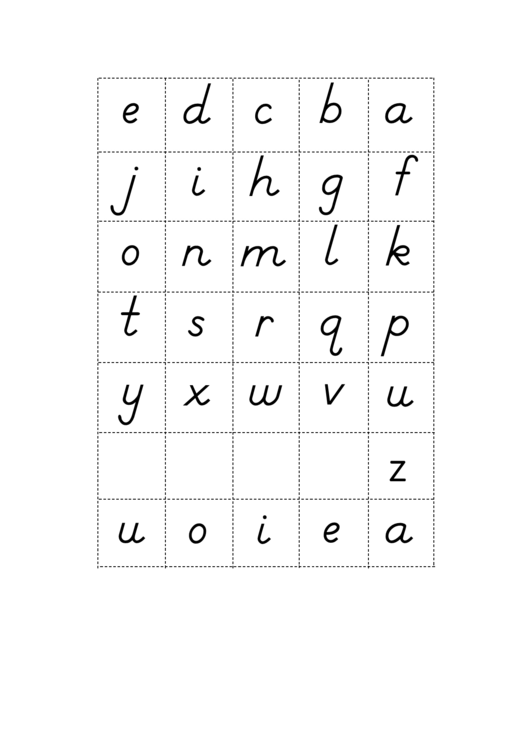 Alphabet Card Template Printable pdf