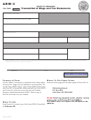 Form Arw-3 - Transmittal Of Wage And Tax Statements