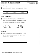 Section 1 Assessment Forces And Motion Physics Worksheet