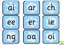 Snowflake Phonic Lower Case Card Templates