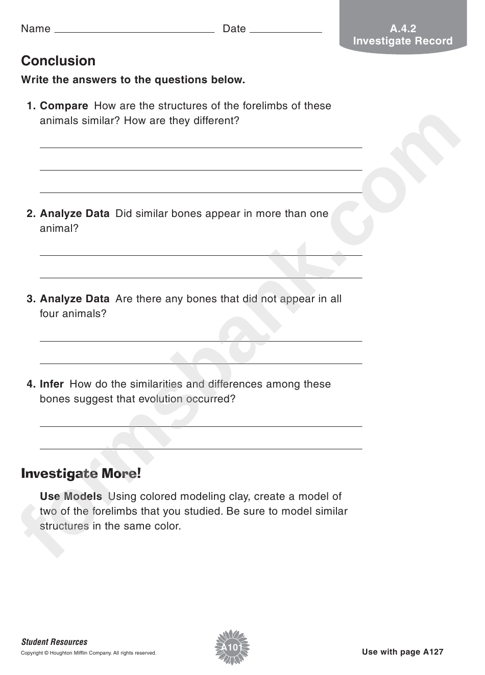 Out On A Limb Biology Worksheet