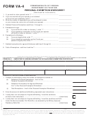Form Va-4 - Personal Exemption Worksheet
