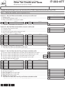 Fillable Form It-203-Att - Other Tax Credits And Taxes (Attachment To Form It-203) - 2013 Printable pdf