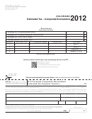 Form 0106ep - Estimated Tax - Composite Nonresident Worksheet - 2012