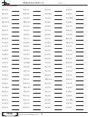 Multiplication Drills (3s) - Multiplication Worksheet With Answers Printable pdf