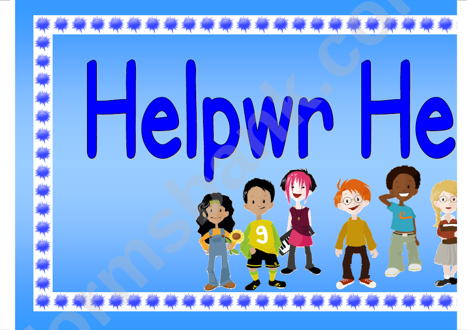 Helpwr Heddiw Classroom Poster Template