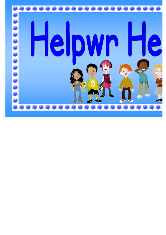 Helpwr Heddiw Classroom Poster Template Printable pdf