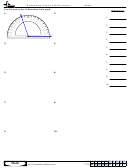 Determining Angles With Protractors - Angle Worksheet With Answers Printable pdf