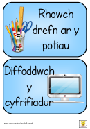 Helpwr Heddiw Welsh Classroom Poster Templates