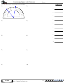 Determining Angles With Protractors - Angles Worksheet With Answers Printable pdf