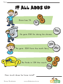 It All Adds Up Money Worksheet