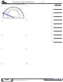 Determining Angles With Protractors - Angle Worksheet With Answers