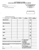 Sales, Use, Rental, Lodging, Gas Liquor Tax Report - City Of Montevallo, Alabama