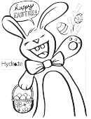 Happy Easter Bunny Coloring Sheet