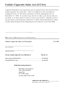 Form Ct-103 - Unfair Cigarette Sales Act (ucsa) - Minnesota Department Of Commerce