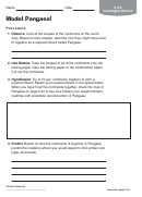 Model Pangaea Geography Worksheet Printable pdf