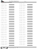 Time Drills (adding Hours) - Measurement Worksheet With Answers