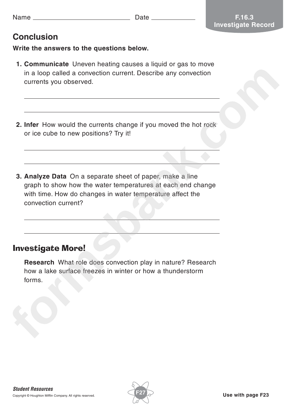 Circling Around Physics Worksheet