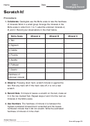 Scratch It Geology Worksheet Printable pdf