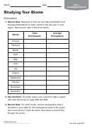 Studying Your Biome Geography Worksheet