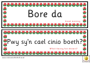 Welsh Words Vocabulary Cards Templates