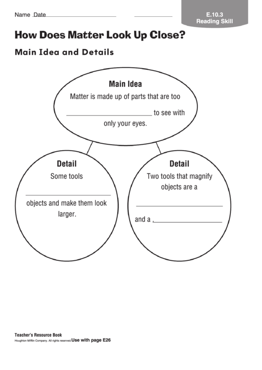 How Does Matter Look Up Close Physics Worksheet Printable pdf