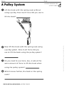 A Pulley System Physics Worksheet