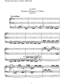 Prelude And Fugue In C Minor - J.s. Bach Sheet Music