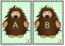 Hedgehog Alphabet Cards Template - Uppercase Letters Printable pdf