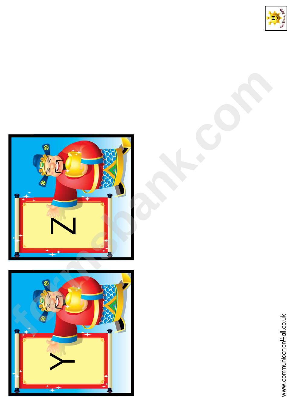 Chinese Emperor Alphabet Cards Template - Uppercase Letters