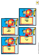 Chinese Emperor Alphabet Cards Template - Lowercase Letters