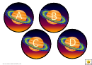 Saturn Alphabet Cards Template - Uppercase Letters