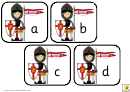 English Knight Alphabet Cards Template - Lowercase Letters