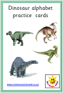 Dinosaur Alphabet Practice Cards Template