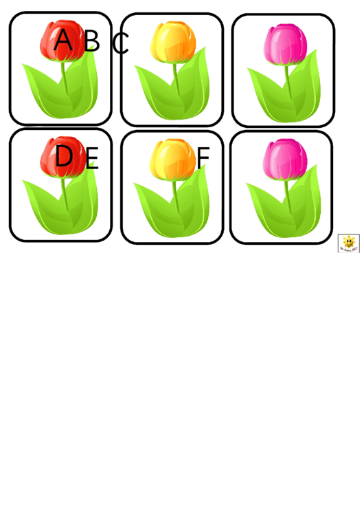Tulip Alphabet Cards Template - Uppercase Letters
