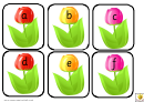 Tulip Alphabet Cards Template - Lowercase Letters