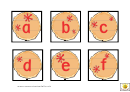 Pancake Alphabet Cards Template - Lowercase Letters