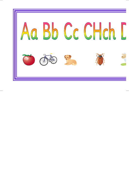 Simple Welsh Alphabet Banner Template Printable pdf