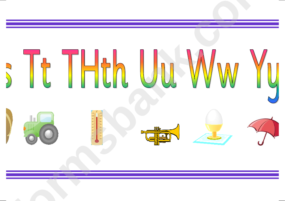 Simple Welsh Alphabet Banner Template