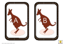 Wallaby Alphabet Cards Template - Uppercase Letters Printable pdf