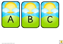 Sunshine Alphabet Cards Template - Uppercase Letters